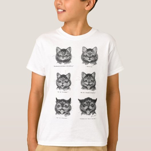 Funny Face of Cat, Louis Wain T-Shirt (Vorderseite)