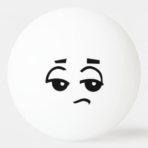 FUNNY FACE ONE STAR WHITE PONG BALL TISCHTENNISBALL