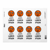 Funny Face - Orange - Buchungsplatte (Vorne)