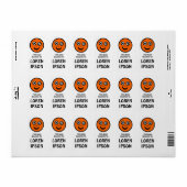 Funny Face - Orange - Buchungsplatte Adressaufkleber (Vorne)