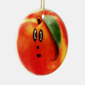 Funny Face Peach Keramikornament (Rechts)