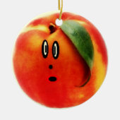 Funny Face Peach Keramikornament (Vorne)
