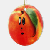 Funny Face Peach Keramikornament (Links)