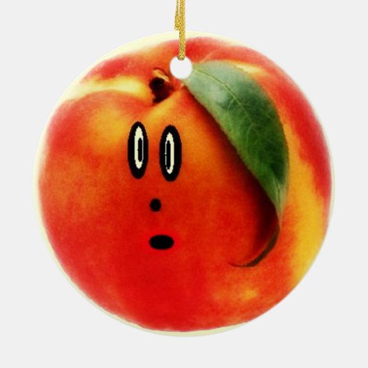 Funny Face Peach Keramikornament (Hinten)