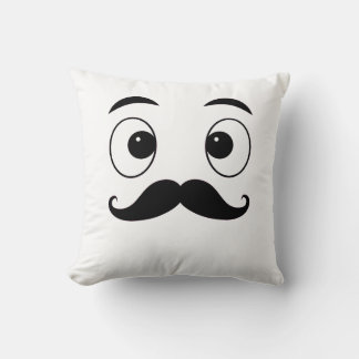 Funny Face Pillow mit Mustache - Niedlich und Whim Kissen
