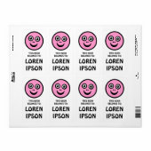 Funny Face - Pink - Buchungsplatte (Vorne)