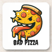 Funny Face Pizza Coaster Getränkeuntersetzer (Vorderseite)
