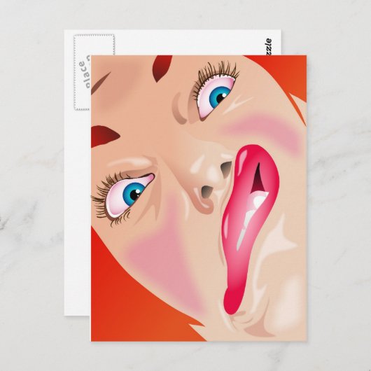 Funny Face Postkarte (Vorne/Hinten)