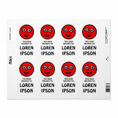Funny Face - Red - Buchungsplatte (Vorne)