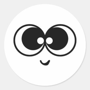 Funny Face Runder Aufkleber