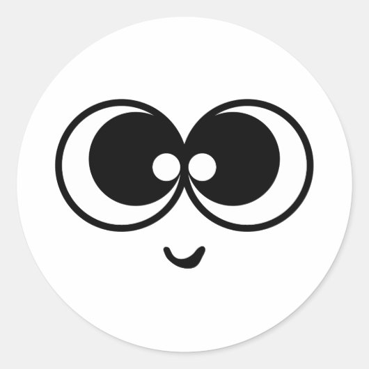 Funny Face Runder Aufkleber (Vorderseite)