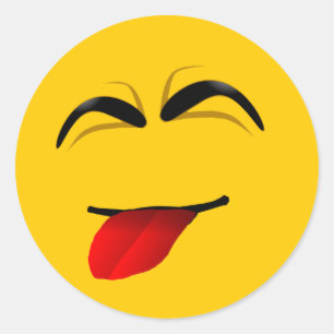 FUNNY FACE RUNDER AUFKLEBER