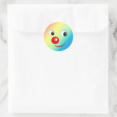 Funny Face Runder Aufkleber (Tasche)