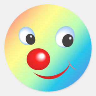 Funny Face Runder Aufkleber