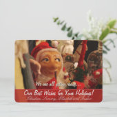 Funny Face Saasonal Grußkarte Feiertagskarte (Stehend Vorderseite)