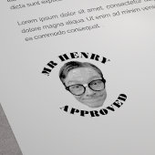 Funny Face Teacher genehmigt Gummistempel