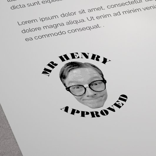 Funny Face Teacher genehmigt Gummistempel