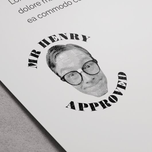 Funny Face Teacher genehmigt Permastempel