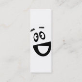 Funny face Visitenkarten Mini Visitenkarte (Rückseite)