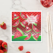 Funny Face Watermelon Design Serviette (Beispiel)