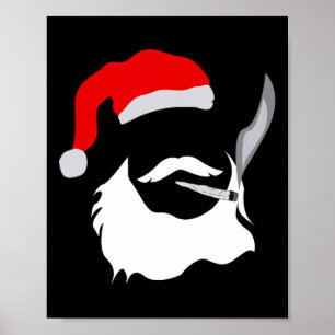 Funny Face Weihnachtsfeier Rauchen Weh Weihnachten Poster