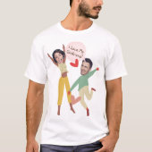 Funny Face Whimsical I Liebe My Girlfriend Foto 2S T-Shirt (Vorderseite)