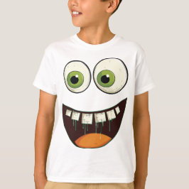 Funny Face with Green Googly Eyes Überraschend Ope T-Shirt