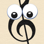 Funny-faced Music Notes Blank Karte