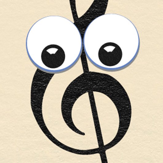 Funny-faced Music Notes Blank Karte