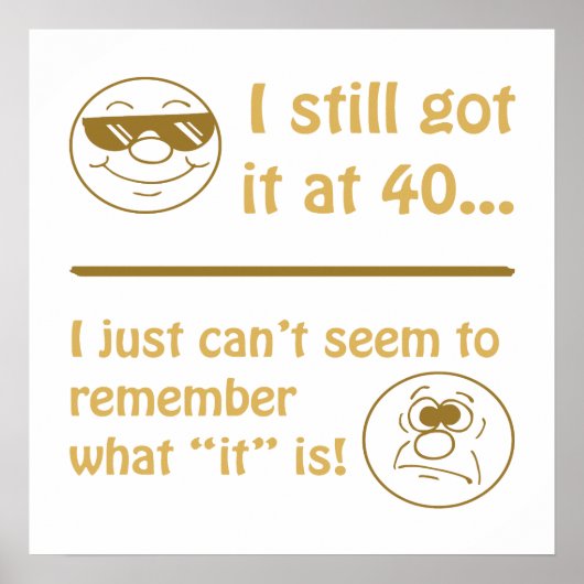 Funny Faces 40. Geburtstag Poster (Vorne)