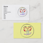 Funny Faces Business Card Visitenkarte (Vorne/Hinten)
