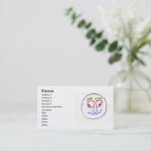 Funny Faces Business Card Visitenkarte (Stehend Vorderseite)