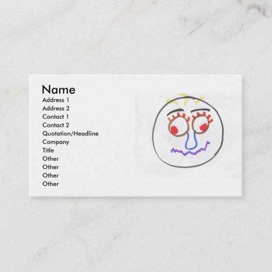 Funny Faces Business Card Visitenkarte (Vorderseite)