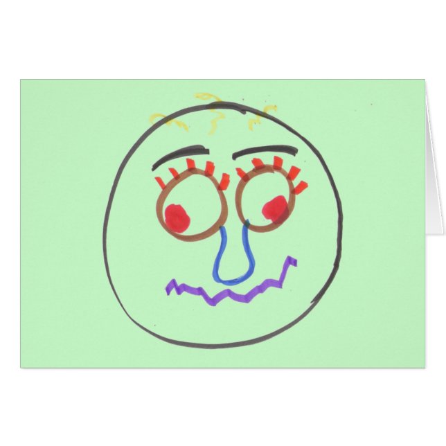 Funny Faces Grußkarte (Vorderseite (Horizontal))