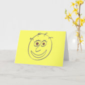 Funny Faces Grußkarte Karte (Gelbe Blume)