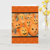 Funny Faces Pumpkin Patch Halloween Card Karte (Gelbe Blume)