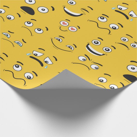 Funny Faces Wrapping Paper Geschenkpapier (Ecke)
