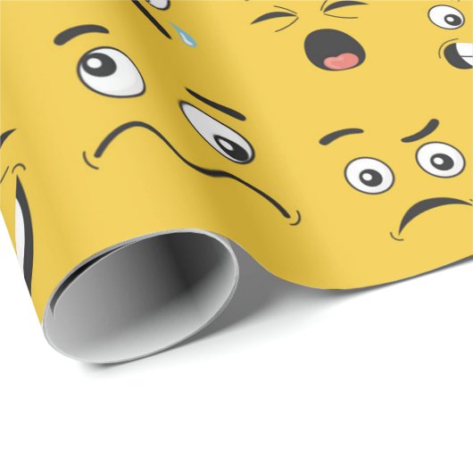 Funny Faces Wrapping Paper Geschenkpapier (Rolleneckpunkt)