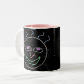 Funny Faces Zweifarbige Tasse (Vorderseite Links)