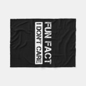 Funny Fact I Don't Care Motivational Quotes Premiu Fleecedecke (Vorderseite (Horizontal))
