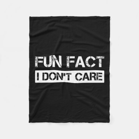 Funny Fact I Don't Care Motivational Quotes Premiu Fleecedecke (Vorderseite)