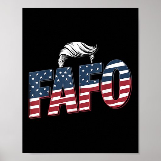 Funny Fafo Trump Foto _2 Poster (Vorne)