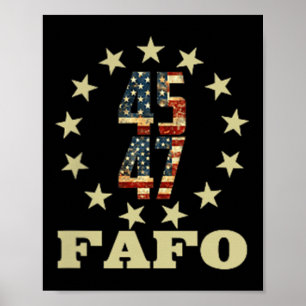 Funny Fafo Trump Foto Poster