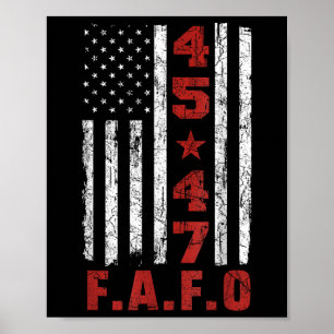 Funny Fafo Trump Shirt Präsident 47 Trump Fafo Poster