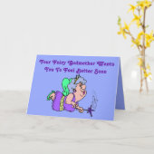 Funny "Fairy Godmutter" "Get Well" Card mit Hunk Karte (Gelbe Blume)