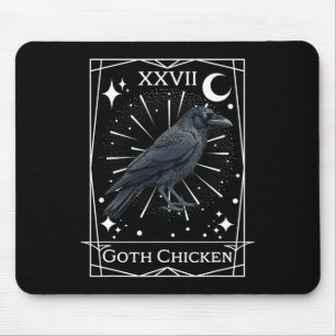 Funny Fairycore Tarot Gothic Witchcraft Chicken De Mousepad