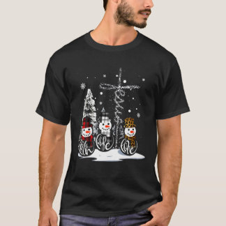 Funny Faith Hope Liebe Jesus Snowman Christmas Leo T-Shirt