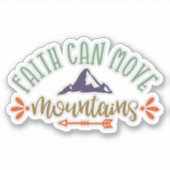Funny Faith kann Berge bewegen einfach leichtsinni Aufkleber (Vorderseite)