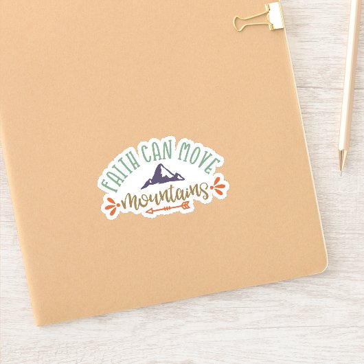 Funny Faith kann Berge bewegen einfach leichtsinni Aufkleber (Notizbuch)