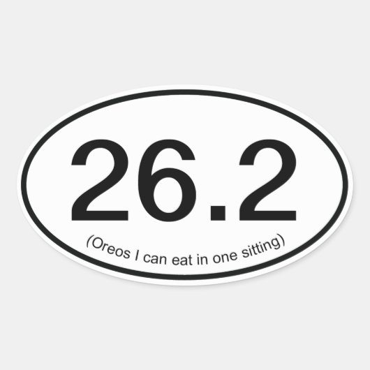 Funny Fake 26.2 Marathon Sticker (Vorderseite)